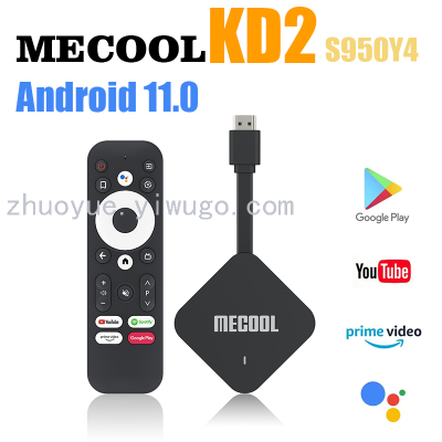 KD2 Mecool Smart Remote Control S905Y4 Android11.0 TV Stick Export Foreign Trade Factory Direct Sales