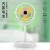 Dormitory Electric Fan Retractable Desktop Fan Home Office Desktop Floor Mute with Light Rechargeable Small Fan