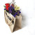 Jute Flower Bag Lace Retro Hessian Cloth Handbag Ad Bag Printed Logo Gift Bag Folding Shopping Bag