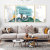 Nordic Style Living Room Decorative Painting Sofa Background Wall Mural Modern Minimalist Three-Piece Painting Crystal Porcelain Hanging Painting Wall Painting