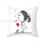Amazon Hot Home Valentine's Day Pillow Cover Peach Peel Printing Lovers Love Sketch Back Cushion