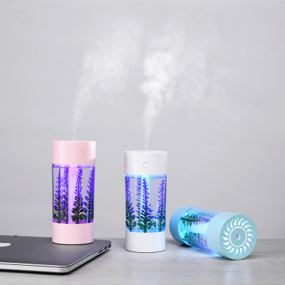 Factory in Stock Wholesale Lavender Humidifier USB Car Air Purifier Mini Office Table Hydrating