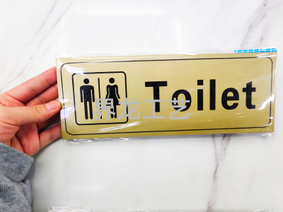 Aluminum Plastic Placard PVC Aluminum Plate Toilet Sign Eye-Catching Shot Warning Sign Notice Board Custom Factory Direct Sales