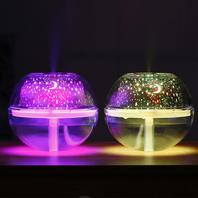 Crystal Projection Lamp Humidifier Bright Ambience Light Household Large Capacity Colorful Light USB Mini Humidifier Wholesale