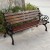 Outdoor Antiseptic Wood Park Chair Bench Bench Courtyard Garden Strip Row Chair Wrought Iron Solid Wood Park Chair