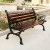 Outdoor Antiseptic Wood Park Chair Bench Bench Courtyard Garden Strip Row Chair Wrought Iron Solid Wood Park Chair