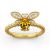 2021 New Creative Winding Golden Animal Ring Affordable Luxury Style Little Bee Hollow Ring Bracelet Foreign Trade Wholesale