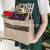 Jute Flower Bag Lace Retro Hessian Cloth Handbag Ad Bag Printed Logo Gift Bag Folding Shopping Bag