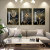 Living Room Light Luxury Golden Flower Decorative Painting Atmospheric HD European Triple Sofa Background Wall Painting Mural Hanging Painting