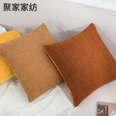 Modern Simple Ins Style Pillow Living Room Sofa Cushion Bay Window Bedside Cushion Faux Cashmere Pillow Cover Wholesale