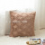 Amazon Cross-Border Rabbit Fur Quilted Plush Pillowcase Solid Color Sofa Pillow Bedside Throw Pillowcase Cushion Lumbar Cushion Cover