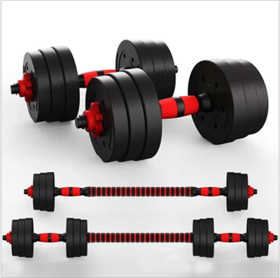 Wholesale Hot Dumbbell Men's Fitness Home Building up Arm Muscles Detachable 10kg Foot Weight Set Splicing Barbell