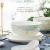 Huaguang National Porcelain Bone China Tableware Suit Bowl and Dish Set Household Chinese Bowl Dish Plate Combination in-Glaze Decoration Flower Language Love Silk