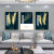 Factory Hot Sale Light Luxury Feather Pattern Living Room Sofa Background Decorative Painting Modern Hotel Hall Triptych