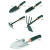 Gardening Spade Five Tooth Rake Big Shovel Ploughstaff Dual-Purpose Hoe Black Plastic Handle Gardening  tools