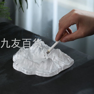 High-End Glass Ashtray Home Living Room Creative Trendy Douyin Style Ins Style Office Light Luxury Iceberg Ashtray