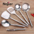 In Stock Wholesale Gift Box Matching Kitchenware Rack with Magnetic Stainless Steel Kitchenware round Handle Cooking Spatula Set