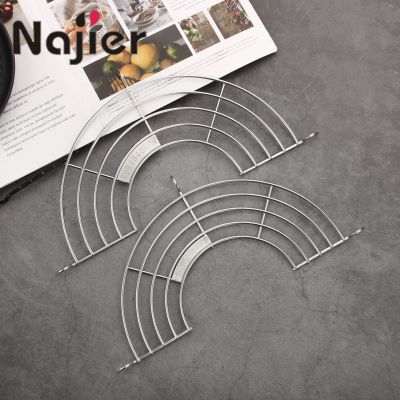 Household 304 Stainless Steel Semicircle Stainless Steel Oil Draining Rack Steamer Steamer Kitchen Steaming Dish Frying Drip Rack