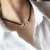 Women's 925 Sterling Silver Clavicle Chain Handmade Weave Vintage Simple Cylinder Necklace Necklace Graceful and Fashionable Fashion