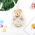 Paula New Couple Bear Plush Toy Linen Bear Plush Pendant Keychain Bag Hanging Claw Machine Doll