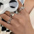 S925 Sterling Silver Special-Interest Design Broken Square Ring Female Cold Wind Love Affordable Luxury Fashion Disco Jumping Temperament Ring