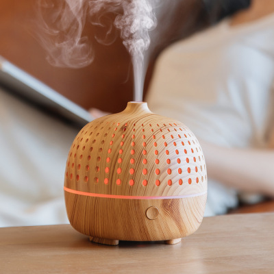 Delicate, Moisturizing and Pleasant Body and Mind Ancient Rhyme Aroma Diffuser 180ml Wood Grain Essential Oil Humidifier USB Aroma Diffuser Aroma Diffuser