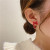 S925 Silver White Needle Red Heart Dripping Stud Earrings Girlish Style Fresh Bow Earrings Eardrops Wholesale