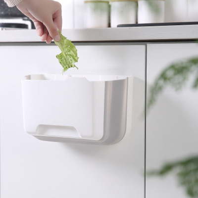 Car Trash Can Hanging Home Wall-Mounted Folding Hanging Car Toilet Bathroom Storage Classification Trash Can