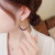 Popular Net Red Drip Glazed Big Circle Earrings Ear Ring Female 925 Silver Needle Simple Graceful High-Key Eardrop