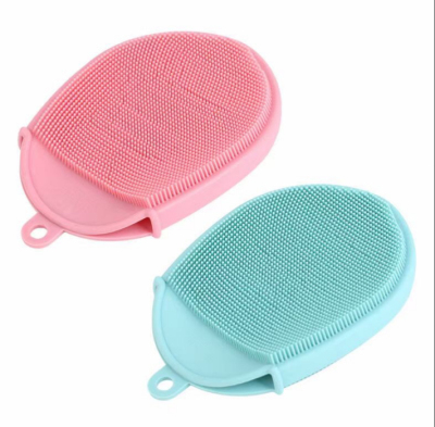 New Non-Slip Pet Baby Bath Silicone Bath Brush Baby Shampoo Massage Cover Hand Silicone Bath Brush