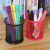 Creative Pen Holder Iron Hollow Desktop Storage Pen Holder Student Stationery Multi-Functional Color Office round Pen Holder
