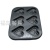 New 6-Piece Metal Non-Stick Carbon Steel Heart-Shaped Cake Mold Baking Pan English Muffin Tray