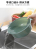 Kitchen Double-Layer Drain Basket Fruit and Vegetable Plastic Contrast Color Draining Storage Basket Japanese round Fruit and Vegetable Vegetable Washing Basket