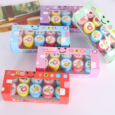 Korean Stationery Set Cartoon Fruit Seal Kindergarten Educational School Supplies Student Prize Small Gifts for Children