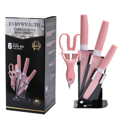 Kitchen Knife Set Household Kitchen Six-Piece Set Stainless Steel Vegetable Knife Cleaver Fruit Knife Kitchen Knives