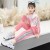 Girls' Suit 21 Spring and Autumn Color Contrast Patchwork Reflective Sportswear Children and Teens Hooded Coat White Pink Children's Clothing