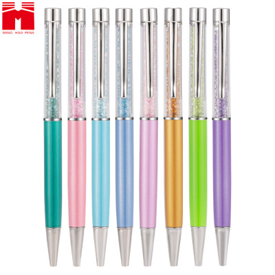 Metal Ball Point Pen Advertising Marker Flat Head Crystal Pen Business Gift Pen Printable Logo