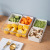 Square Fruit Plate Food Plate Dried Fruit Box Living Room Fruit Plate Transparent Compartment Fruit and Vegetable Storage Box Multifunctional Fresh-Keeping Box