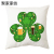 Irish National Day Pillow St. Patrick's Day Pillow Cover Green Cartoon Letter Four-Leaf Clover Sofa Cushion Cover