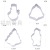 4pcs Stainless Steel DIY Christmas Tree Snowman Cookie Cutter Biscuit Cookie Mold Cake Embossing Tool Set