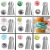 8pcs Bag Kitchen Ball Shape Bakeware Piping Nozzles Stainless Steel Cake Piping Tips Sets Stainless Steel Russian Sets