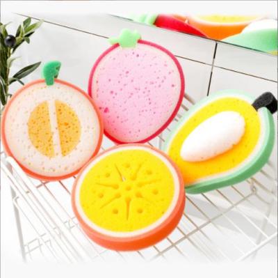 Kitchen Supplies Fruit Thickened Spong Mop Multi-Functional Decontamination Cleaning Dish-Washing Sponge Wholesale