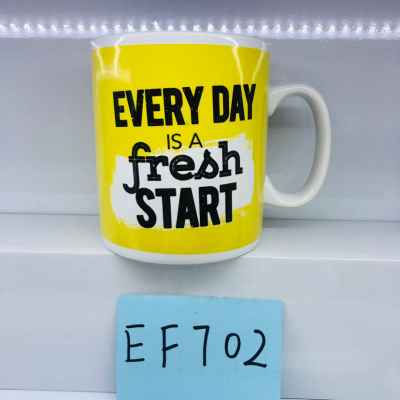 Ef702 Every Day Is a New Beginning Inspirational 900ml Oversized Ceramic Cup Daily Use Articles Mug Water Cup2023