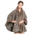 1400 European and American Autumn and Winter New Hooded Shawl Cape Women's Imitation Fox Fur Collar All-Matching Woolen Coat Factory Direct Sales