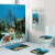 New Underwater World Floor Mat Carpet Shower Curtain Bathroom Four-Piece Bathroom Toilet Three-Piece Set Factory Wholesale