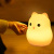 Cross-Border Hot Cartoon Animal Owl Silicone Night Lamp USB Rechargeable Light Pat a Color-Changing Lamp Remote Control Table Lamp