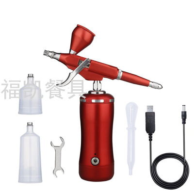 New Arrival Portable Cake Tools Air Brush Electric Airbrush Set Mini Air Compressor Spray Gun For Kitchen Tools