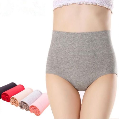 022 Manufacturer straight Batch Women‘s Underpants 95 Cotton Underwear Women‘s Cotton Fabric Briefs High Waist Solid Color Belly Contracting 