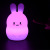 Medium Rabbit Bedside Atmosphere Light Silicone Night Lamp 8-Color LED Night Light USB Rechargeable Light Pat a Color-Changing Lamp