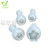 4PCS Plum Flower Shape Spring Pressure Mould Sugar Cream Craft Biscuit Plunger Cutters Silicone Mold